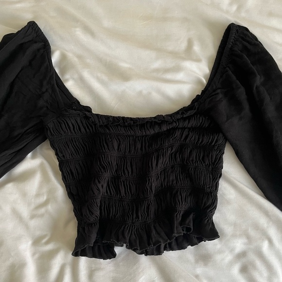 Urban Outfitters Tops - Black urban outfitter top with bell sleeves